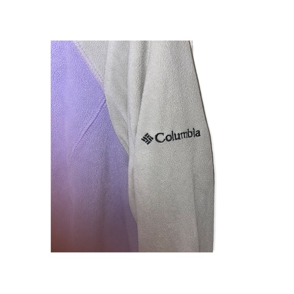 COLUMBIA Purple & Gray 1/4 Zip Pullover Fleece Jacket M - Picture 4 of 6